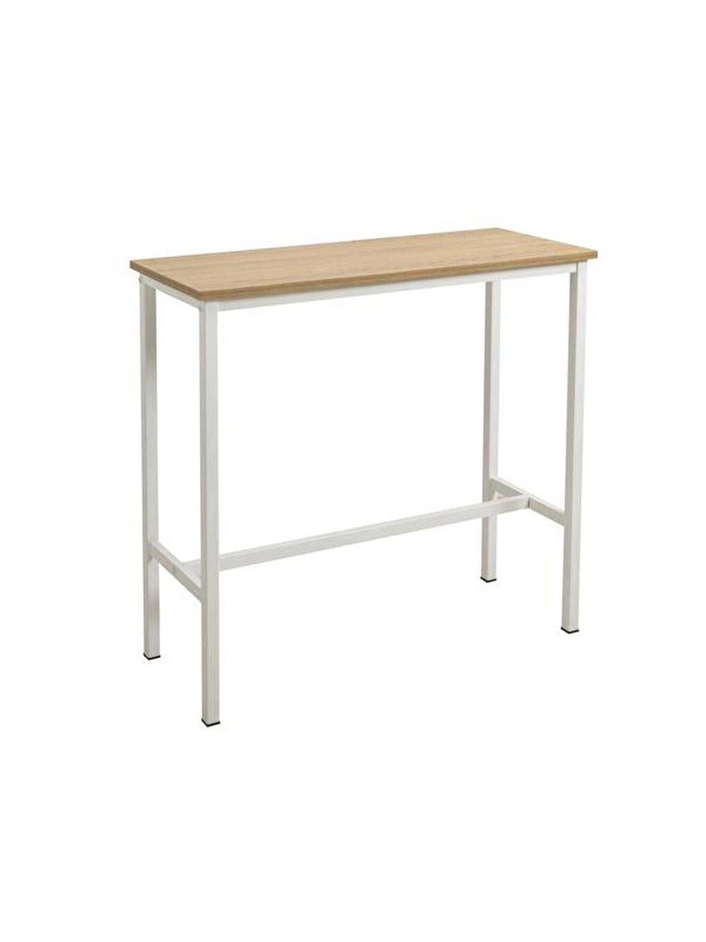 Kahverengi 2 Tabureli Bar Masası Seti - Karina Meşe / Beyaz - 100 cm-3