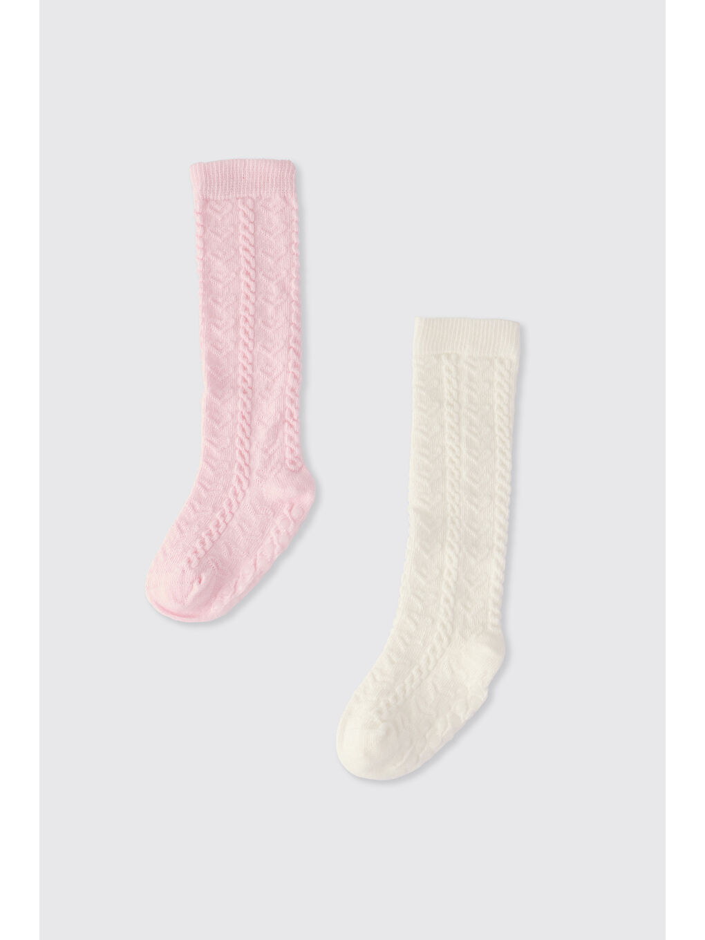 Karışık Kız Bebek 2'li Dizaltı Çorap