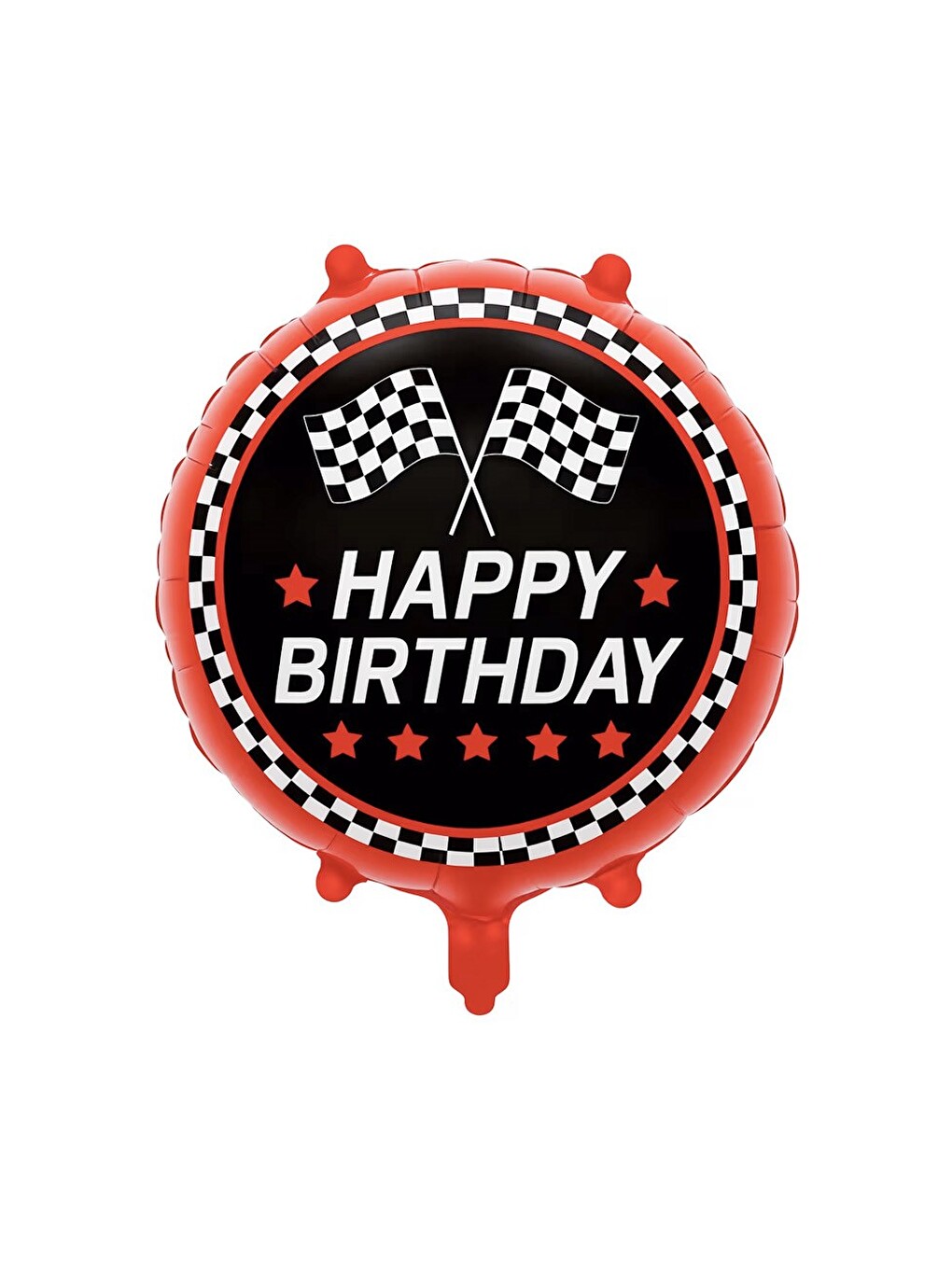 Kırmızı Formula Yarış Temalı Happy Birthday Folyo Balon – Doğum Günü Süsü 45 cm-1