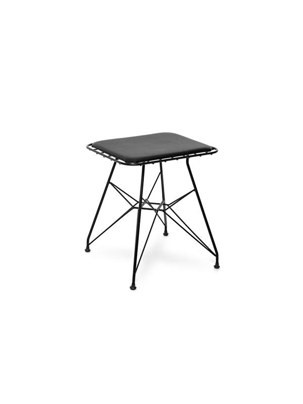 Tel Tabure - Siyah / Siyah