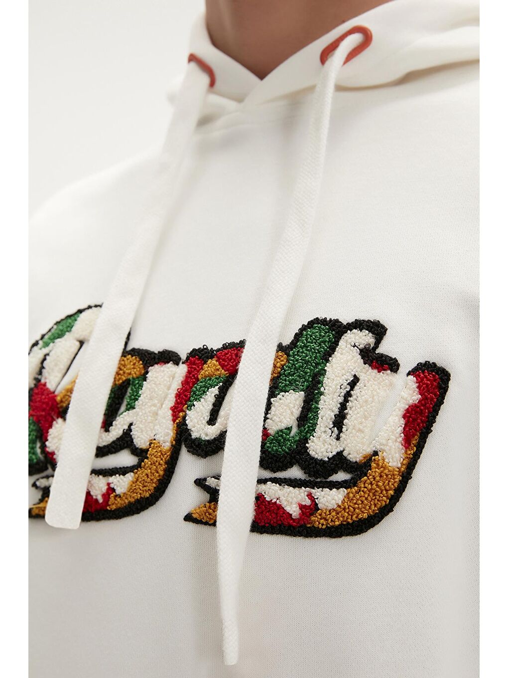 Bad Bear Beyaz Royalty Hoodie Off White Beyaz  Kapüşonlu Erkek Sweatshirt - 2