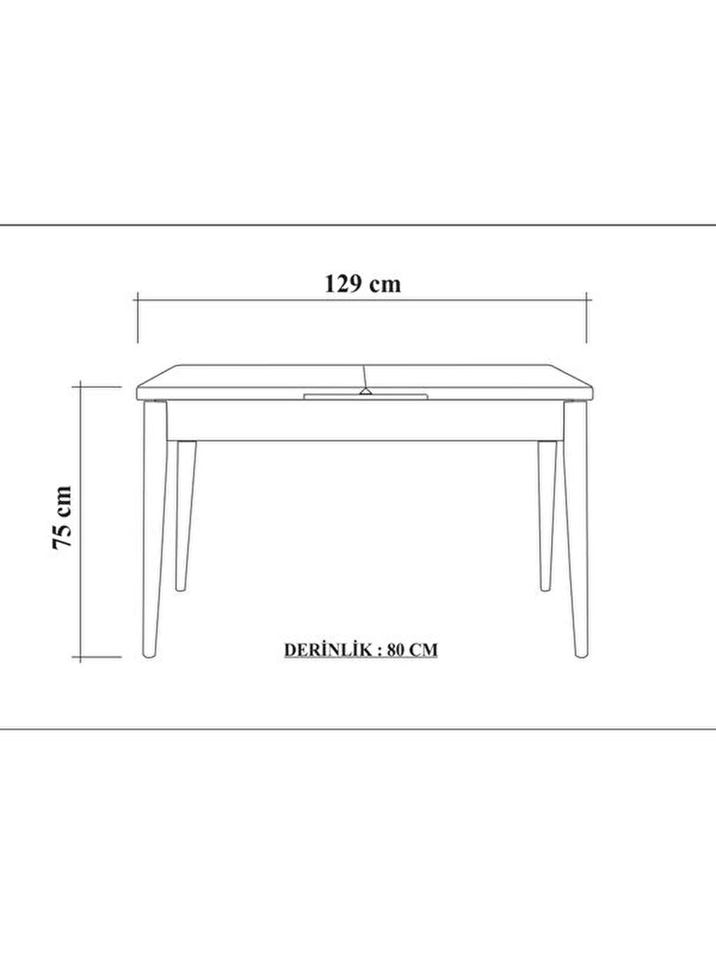 Kahverengi Elit Açılır Kapanır Masa - Barok Ceviz - 130 cm-4