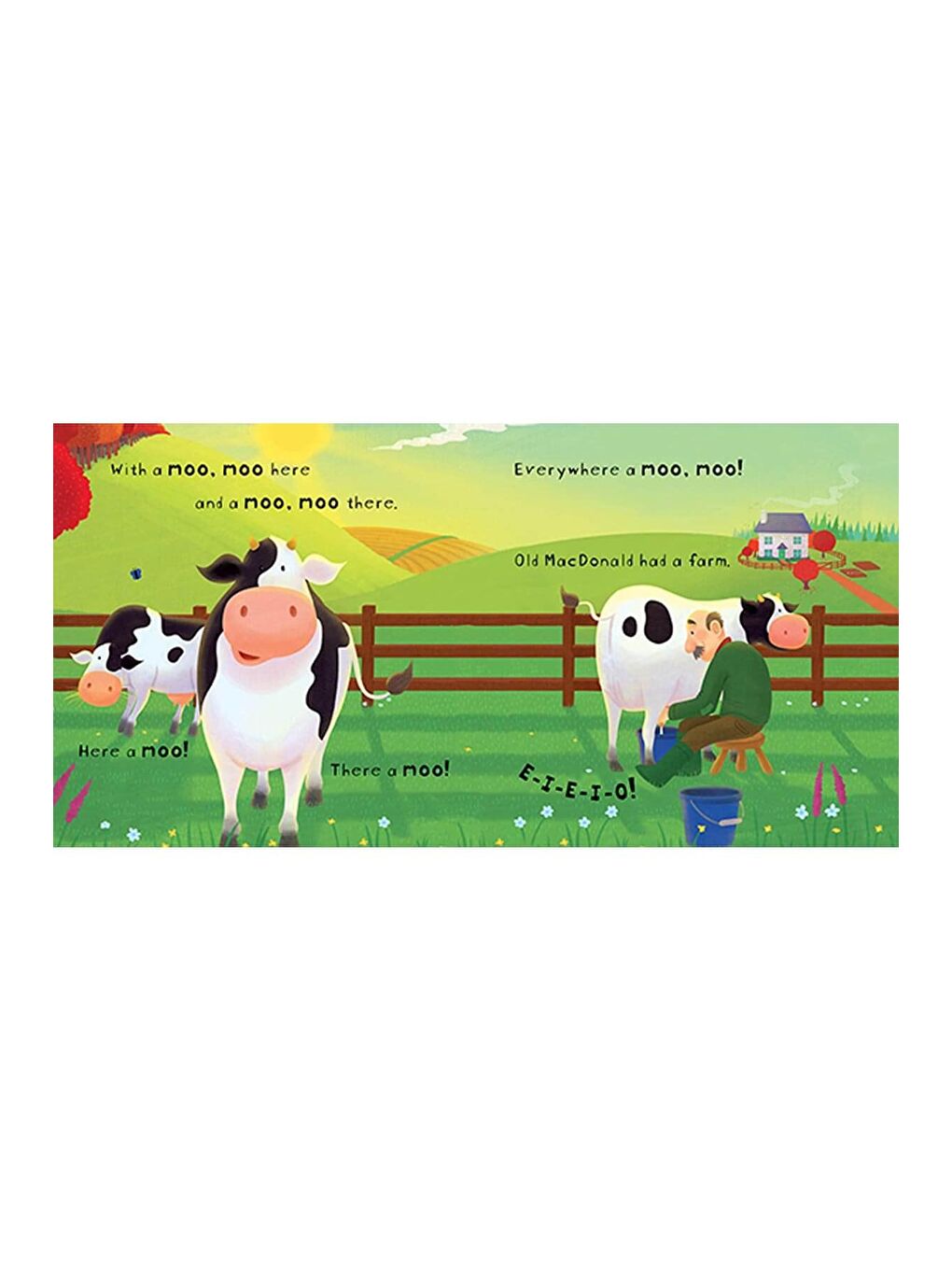 The Usborne Beyaz-Renklibaskı Old Macdonald Had A Farm - 1