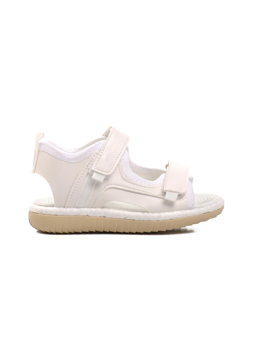 Beyaz Cırtlı Ortopedik Kız Çocuk Sandalet 24-996-P