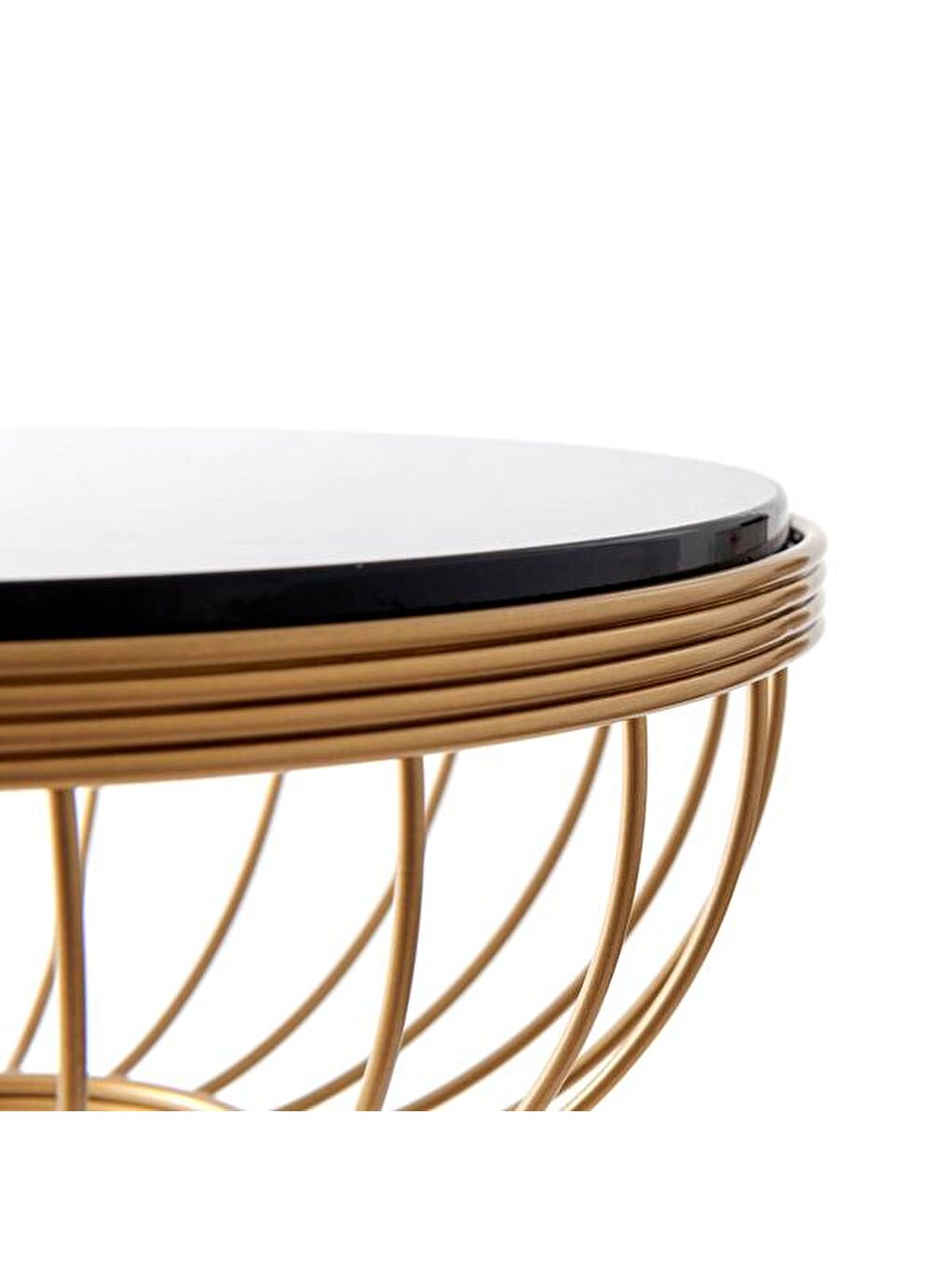 Kahverengi Mantar Yan Sehpa - Antik / Siyah-1