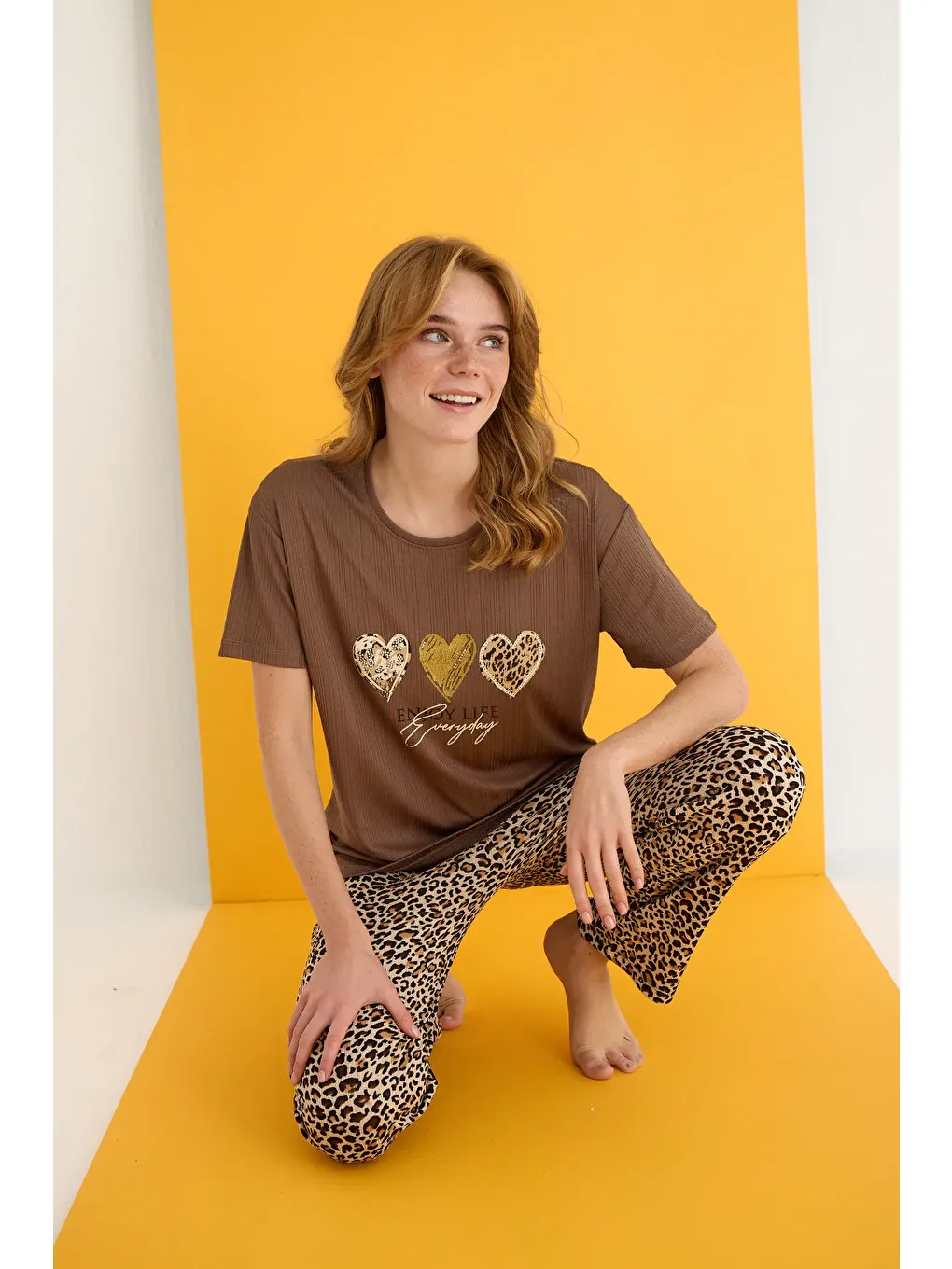 Kahverengi Pegasus Pijama Takımı 7011-4