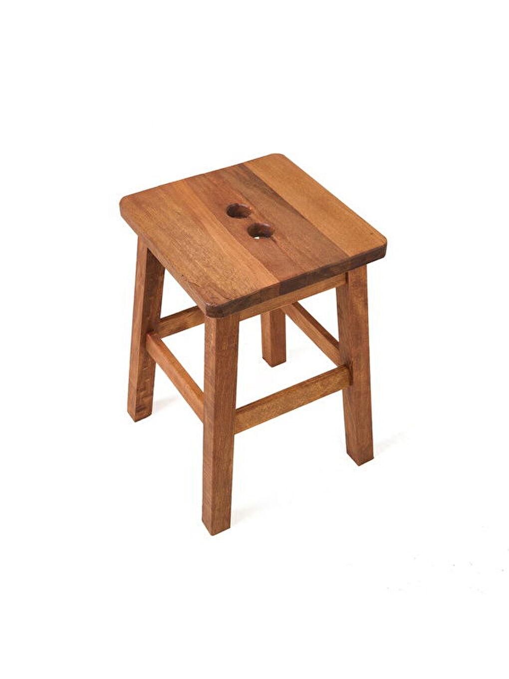 Kahverengi Santorini Küçük Boy Tabure - Ceviz - 36x36x44 cm-2