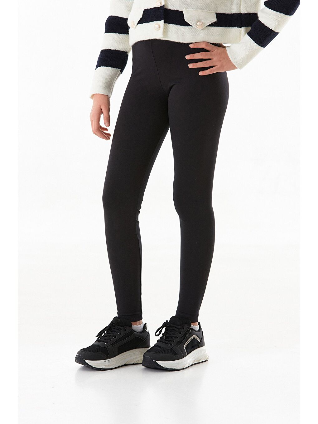 Siyah Love Armalı Kız Çocuk Tayt-2