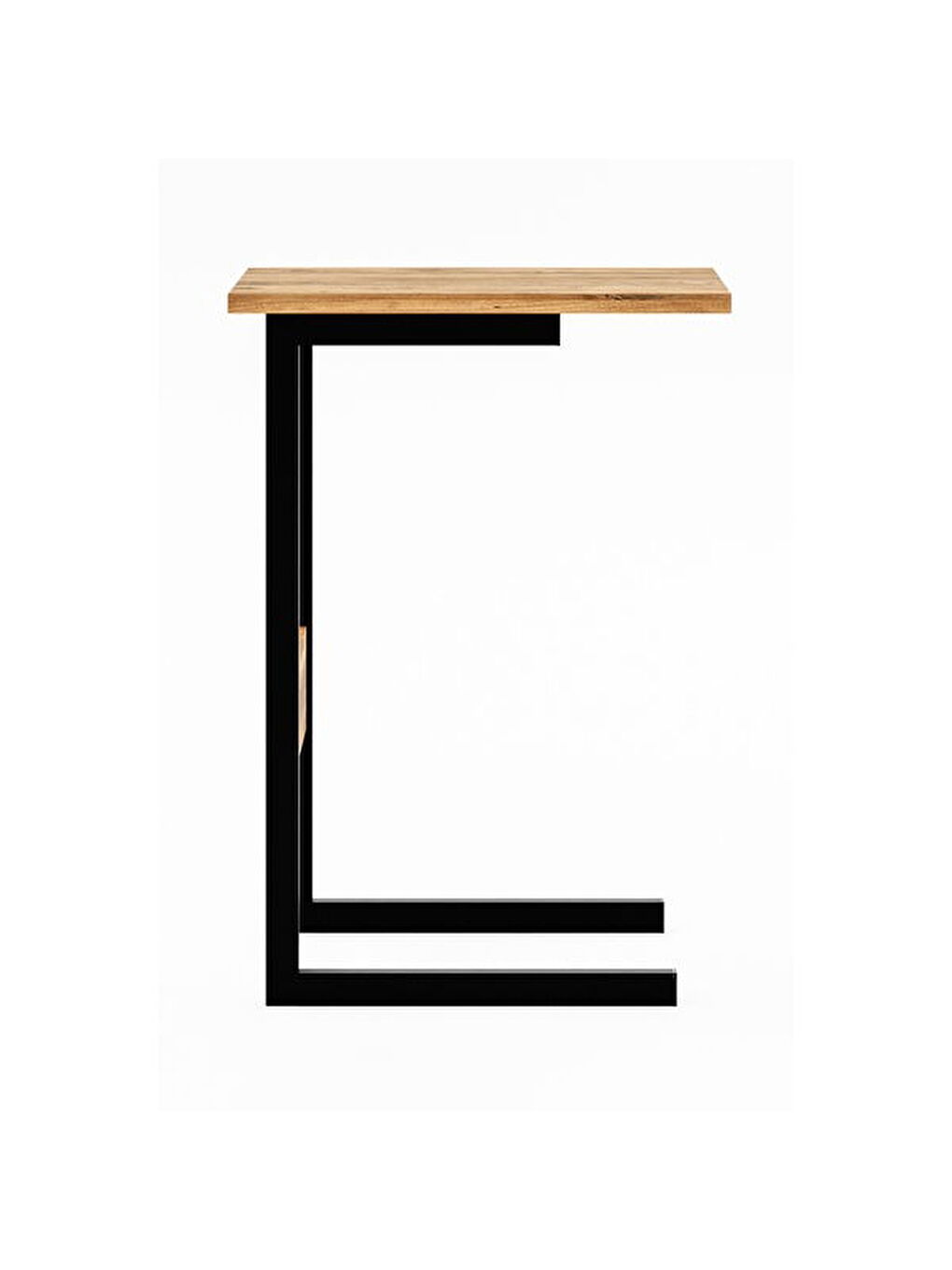 Kahverengi C Sehpa - Atlantik Çam / Siyah - 67x46x36 cm-3