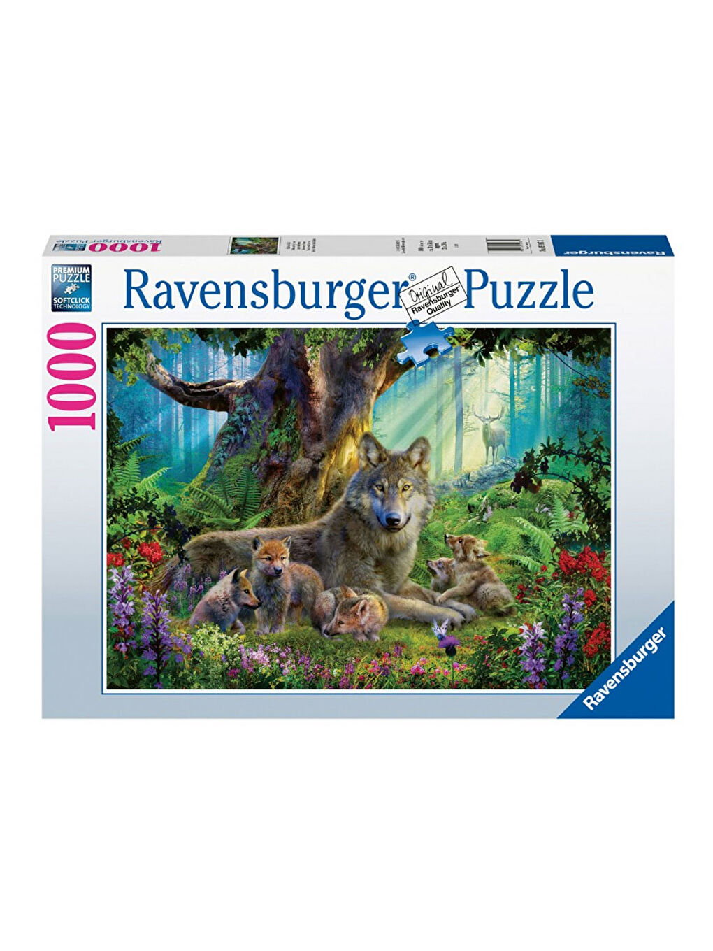 Ravensburger Renksiz Puzzle 1000 Parça Wolves in Forest 159871 - 1