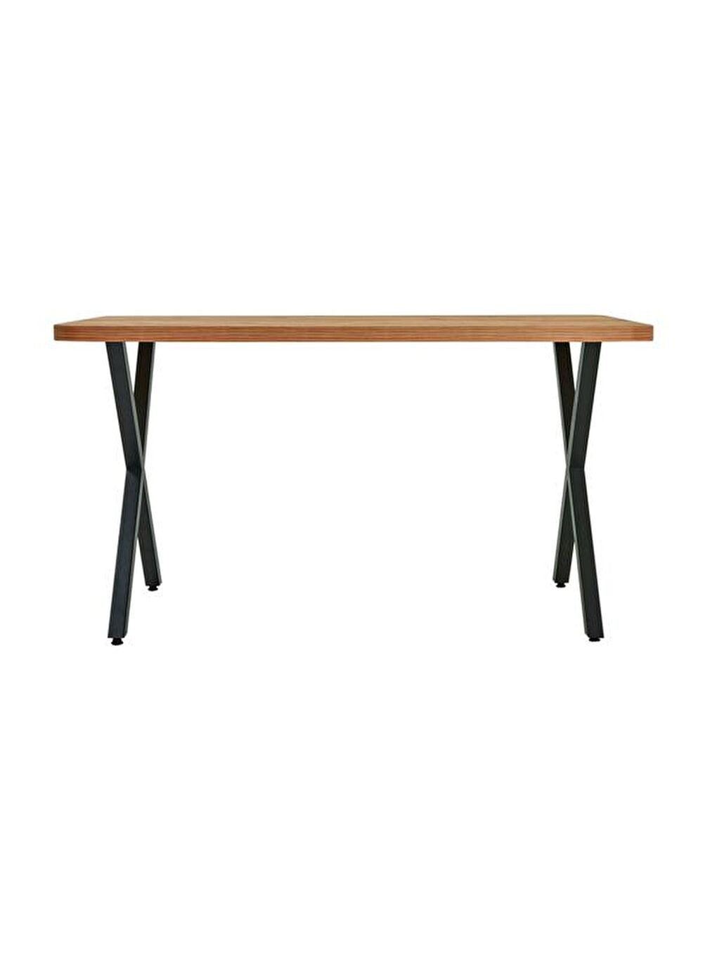 Kahverengi Modern Çarpı Ayak Dikdörtgen Masa - Atlantik Çam-4