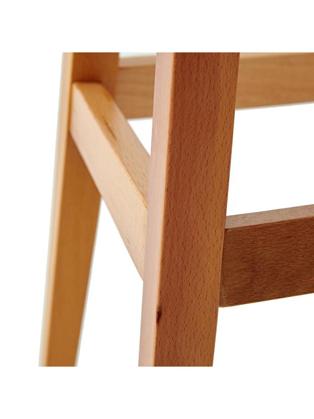 Kahverengi Yuvarlak Masif Tabure - Natürel / Antrasit-1