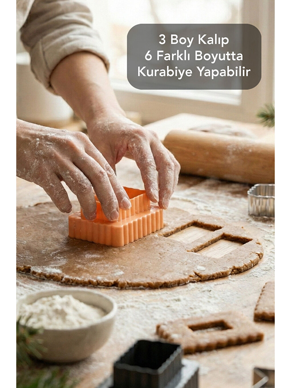 Karışık 3'lü Dikdörtgen Kurabiye Kalıbı-3