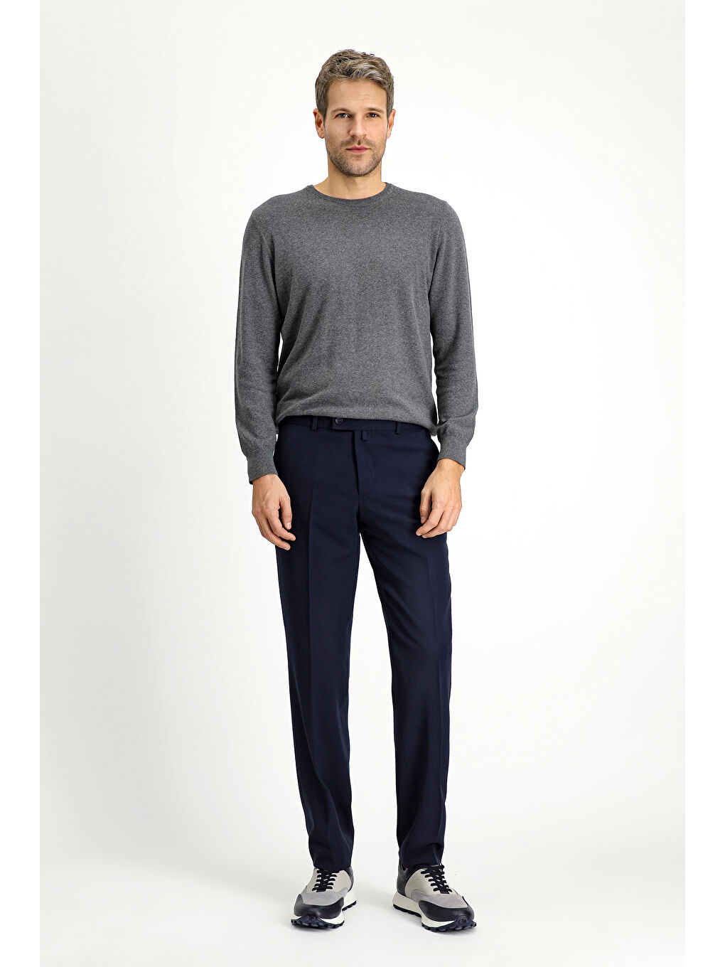 Lacivert Elastanlı Klasik Kumaş Pantolon-1