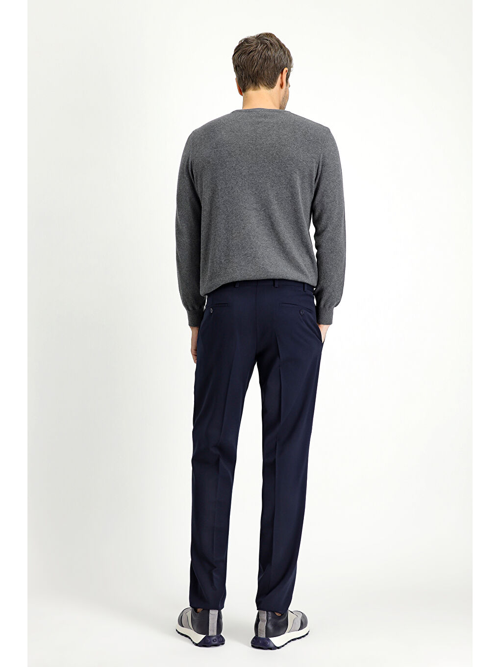 Lacivert Elastanlı Klasik Kumaş Pantolon-4