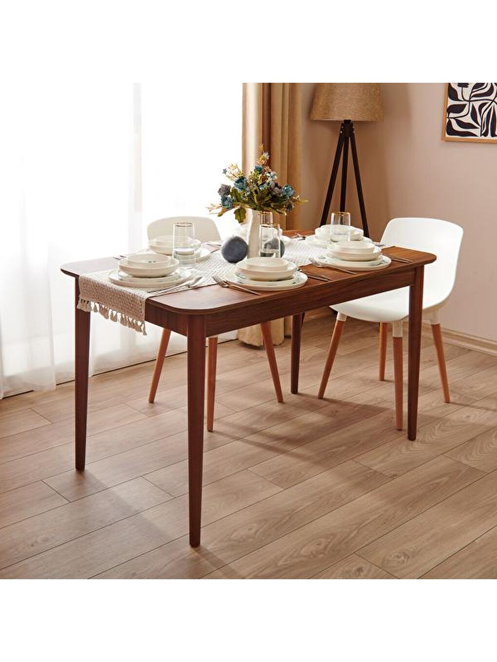 Kahverengi Eylül Mutfak Masası - Barok Ceviz