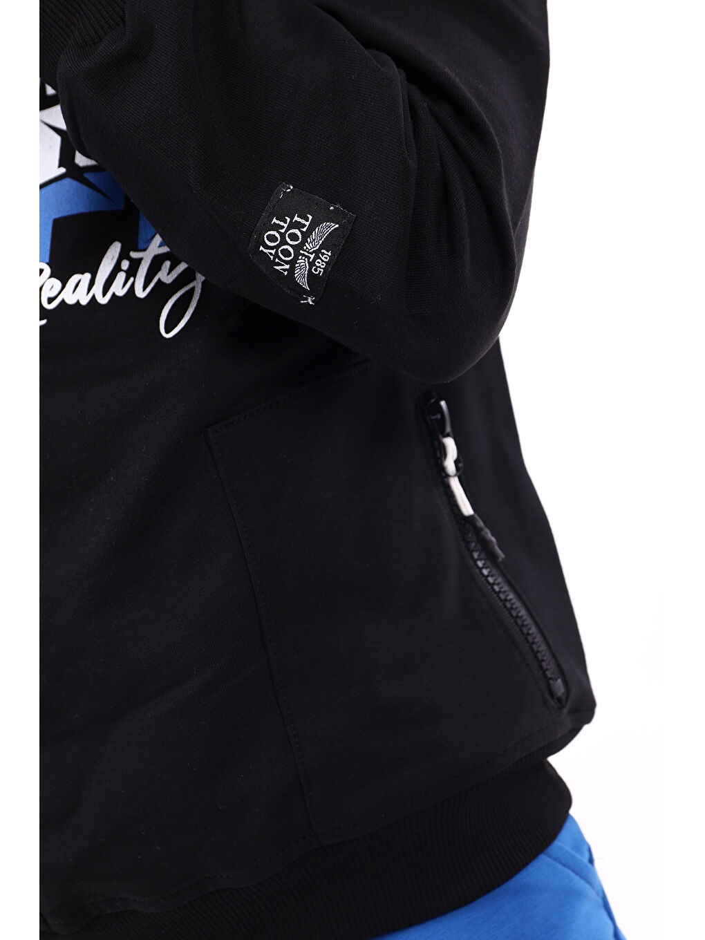 Siyah Erkek Çocuk Baskılı Eşofman Takım-1