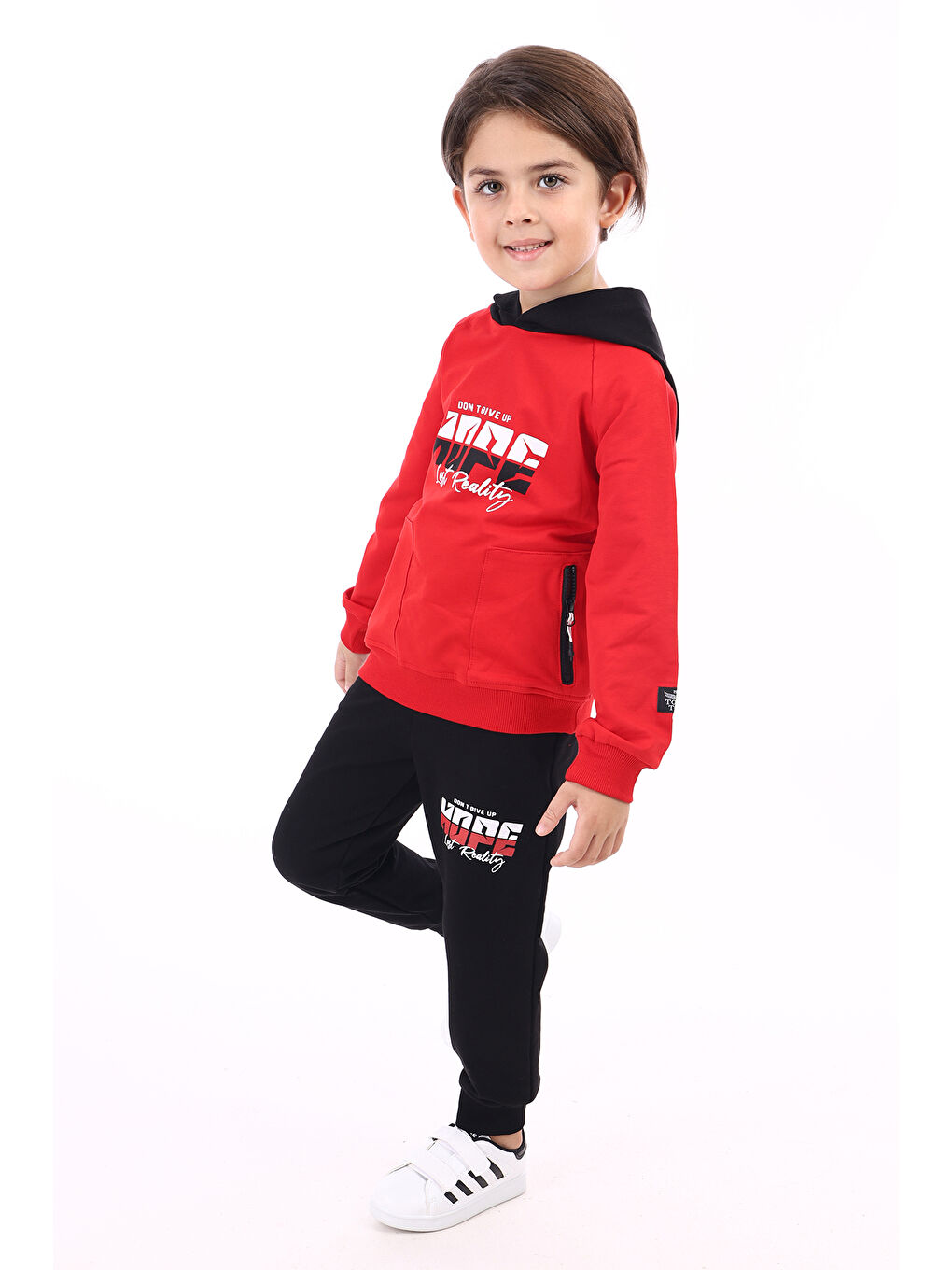 Kırmızı Erkek Çocuk Baskılı Eşofman Takım-2