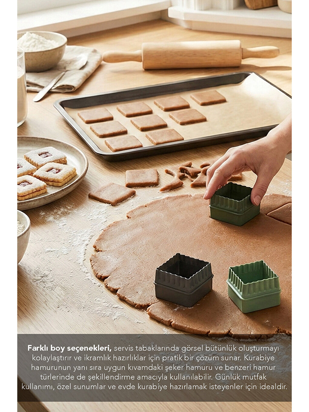 Karışık 4'lü Kare Kurabiye Kalıbı-2