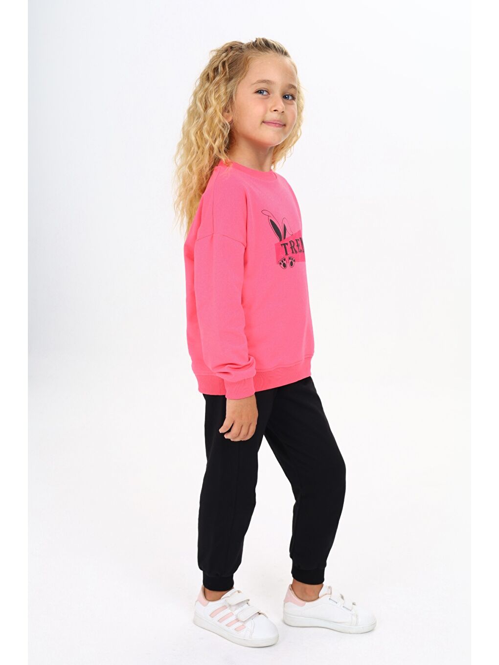 Fuşya Kız Çocuk Baskılı Eşofman Takım-3