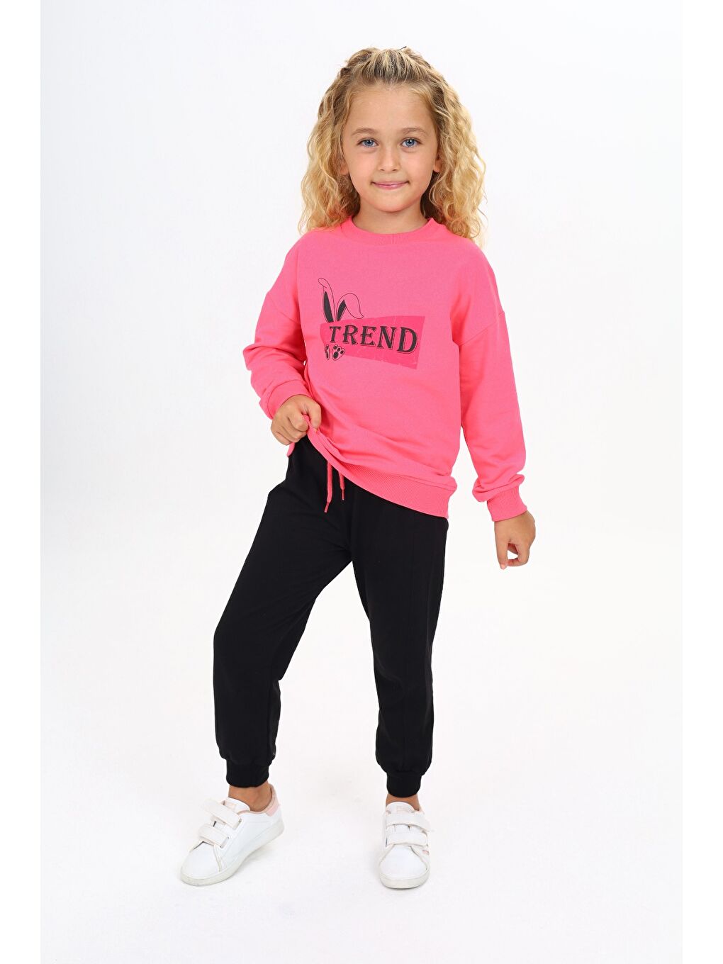 Fuşya Kız Çocuk Baskılı Eşofman Takım-4