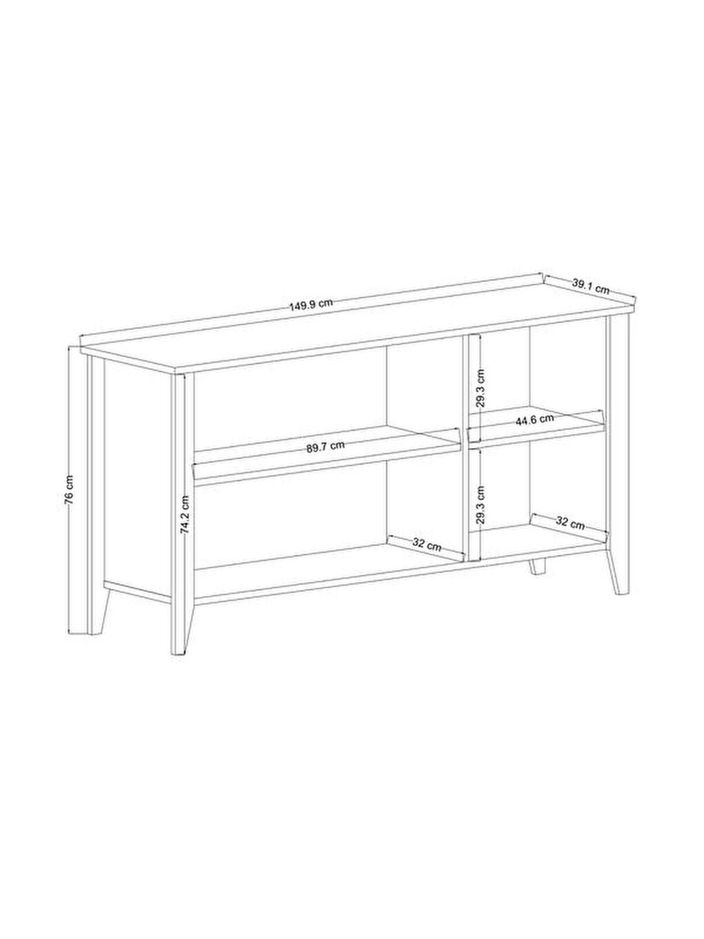 Kahverengi Mona Konsol - Beyaz / Sepet-7
