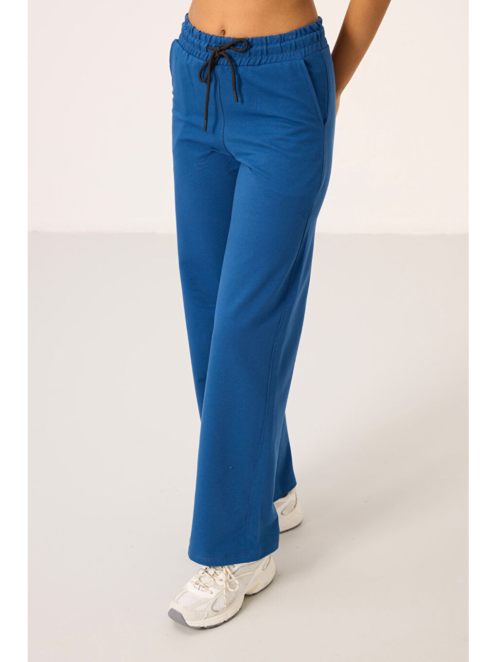 Mavi Parlament Dik Yaka Fermuarlı Pamuklu Kadın Eşofman Tunik Takım - 95346-1