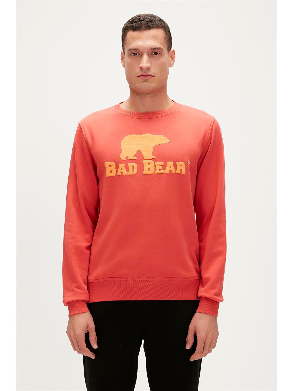 Bad Bear Tarçın Logo Crewneck Ginger Tarçın Baskılı Erkek Sweatshirt