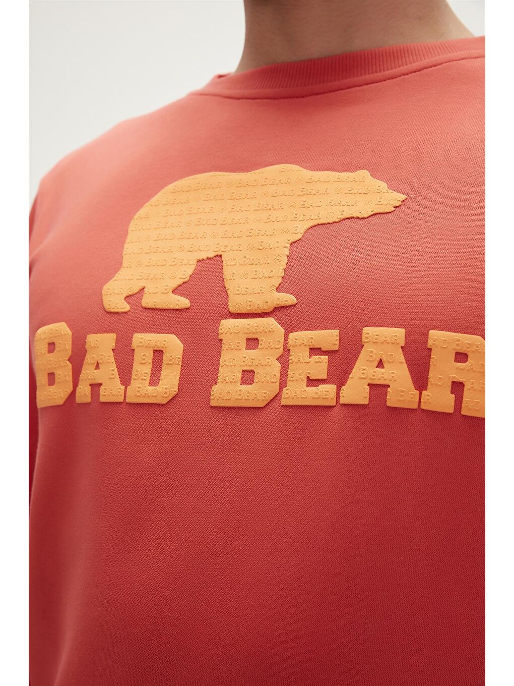 Bad Bear Tarçın Logo Crewneck Ginger Tarçın Baskılı Erkek Sweatshirt - 1