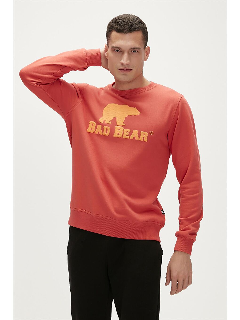 Bad Bear Tarçın Logo Crewneck Ginger Tarçın Baskılı Erkek Sweatshirt - 2