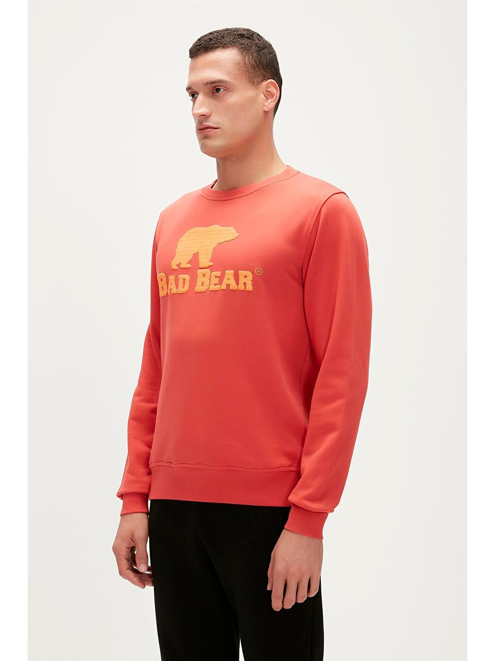 Bad Bear Tarçın Logo Crewneck Ginger Tarçın Baskılı Erkek Sweatshirt - 3