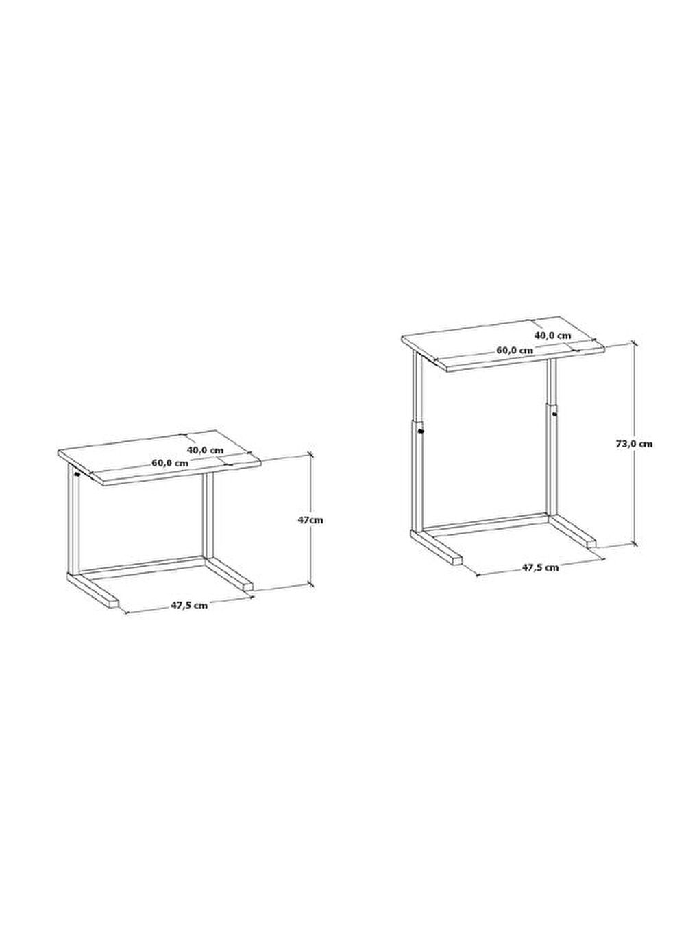Lila C Sehpa - Ebru / Siyah - 67 cm-6