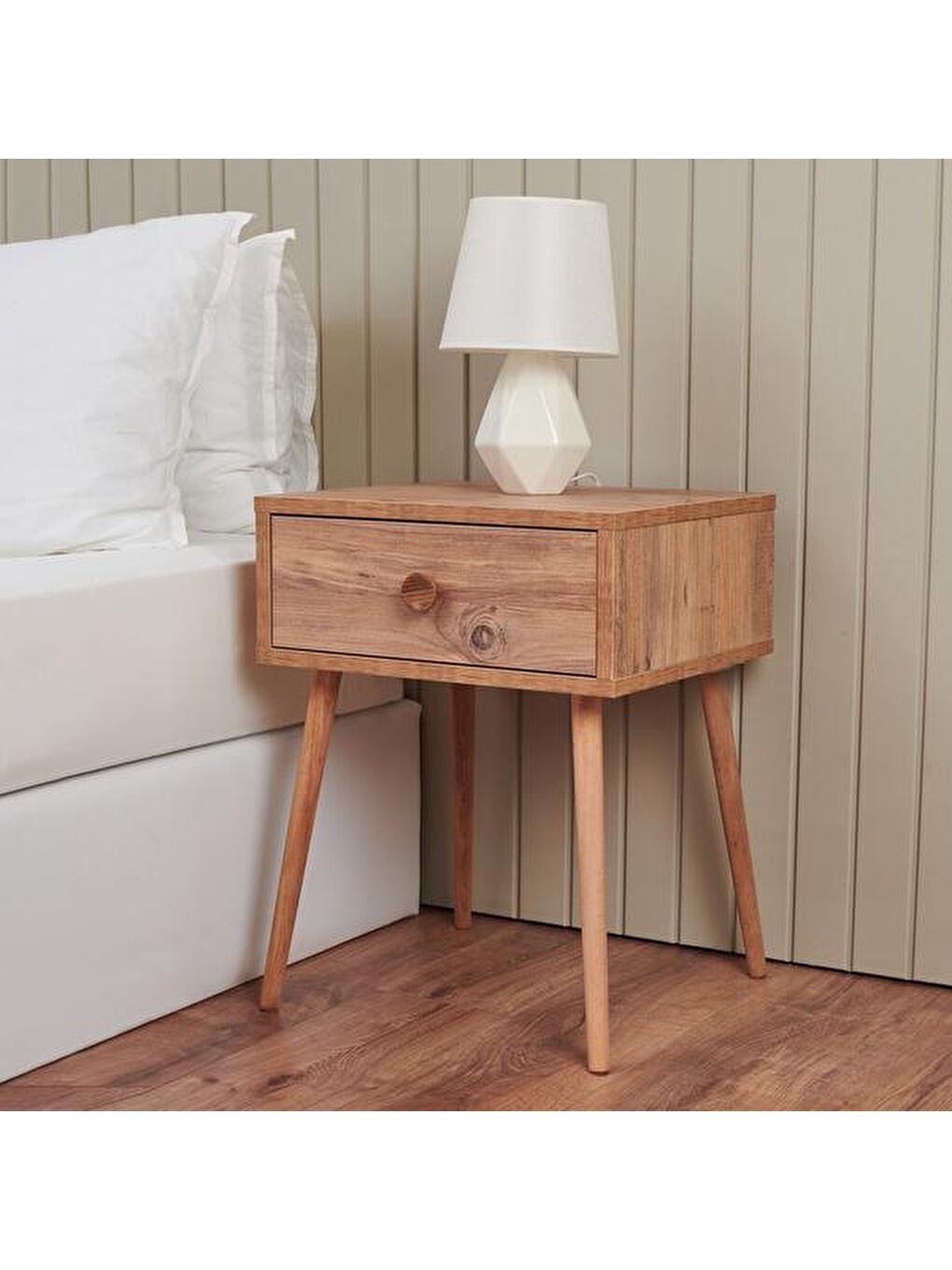 Kahverengi Mila Tek Çekmeceli Komodin - Atlantik Çam-6