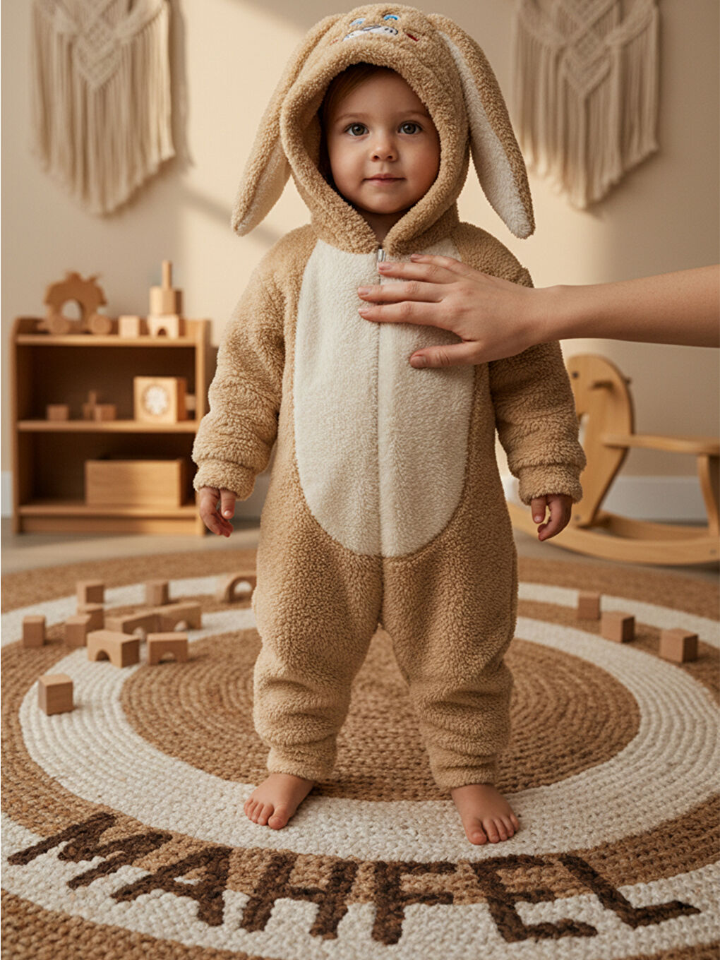 Ekru Welsoft Krem Desenli Kışlık  Uyku Tulumu 1–6 Yaş-4