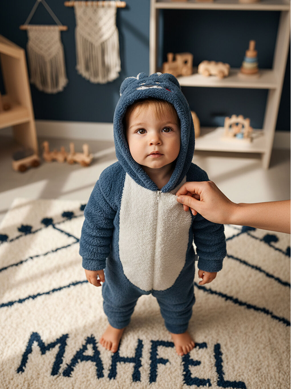 Welsoft Lacivert Desenli Kışlık  Uyku Tulumu 1–6 Yaş-3