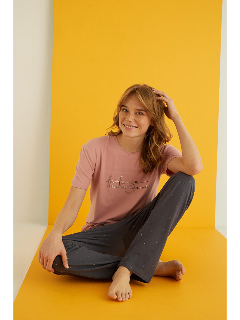 Gri Bamboo Pijama Takımı 7051-19