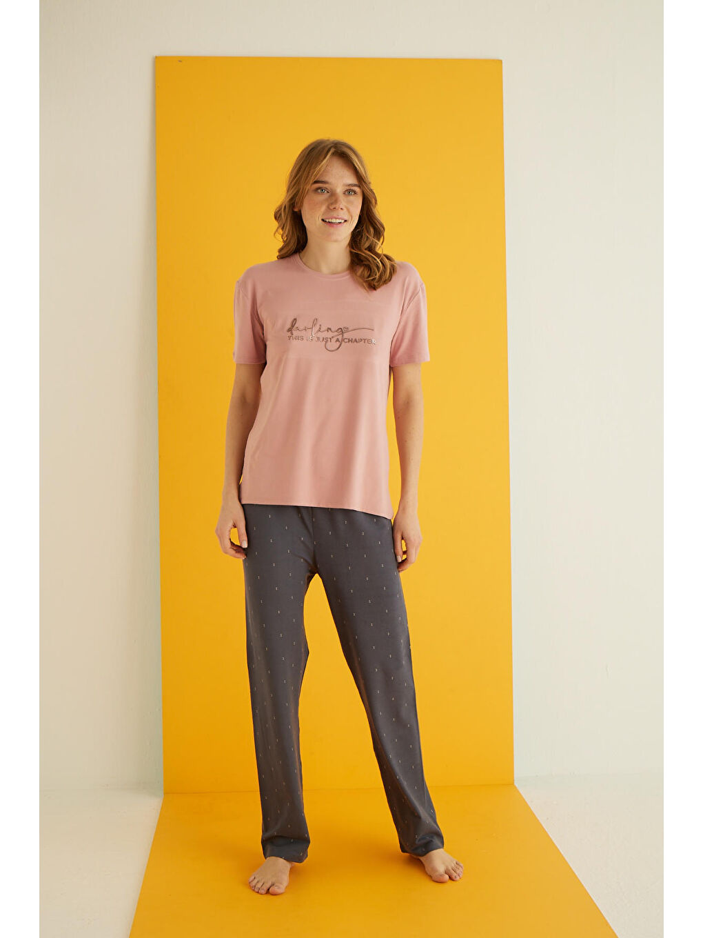 Gri Bamboo Pijama Takımı 7051-19-1