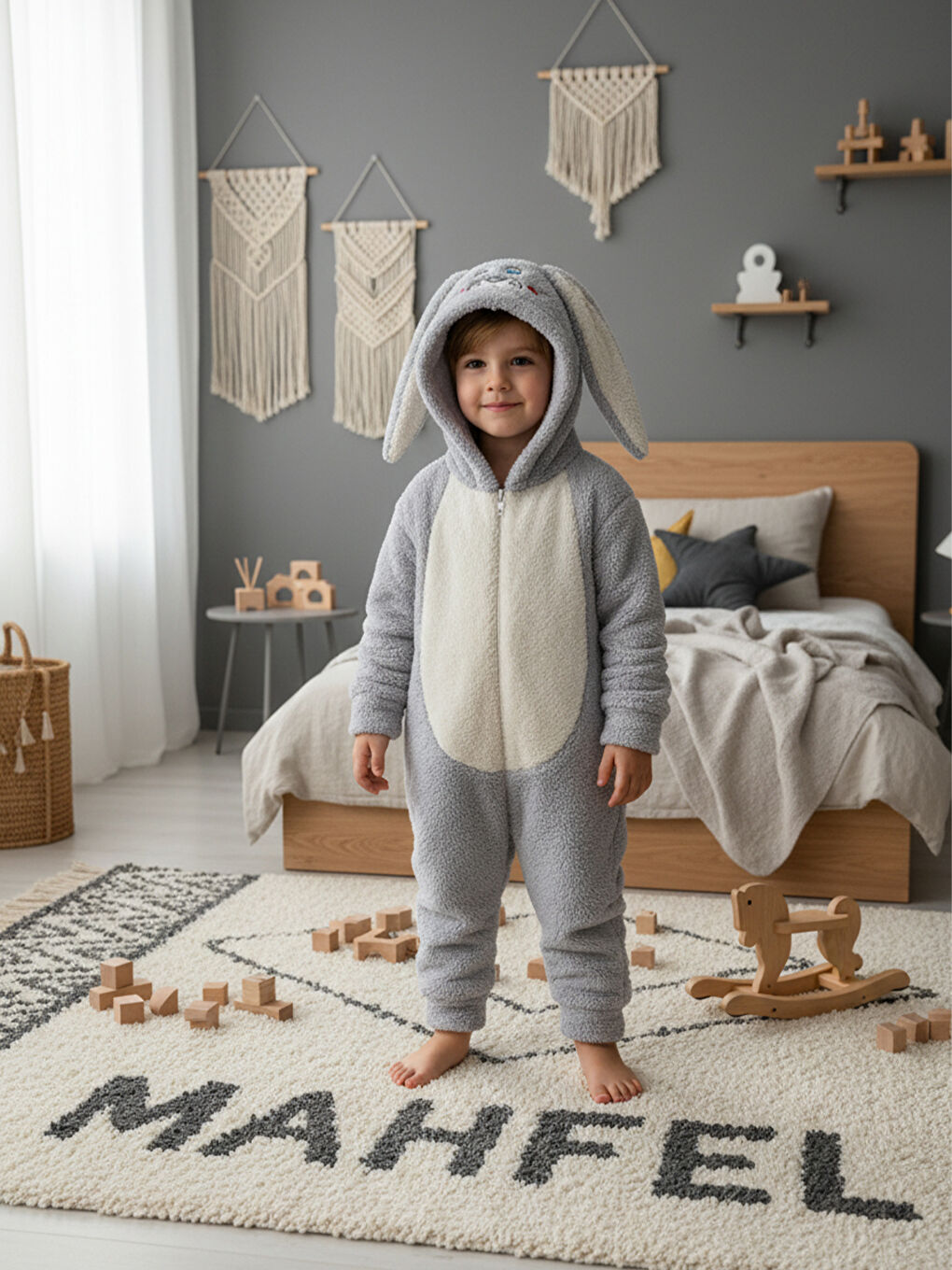 Welsoft Gri Desenli Kışlık  Uyku Tulumu 1–6 Yaş-2