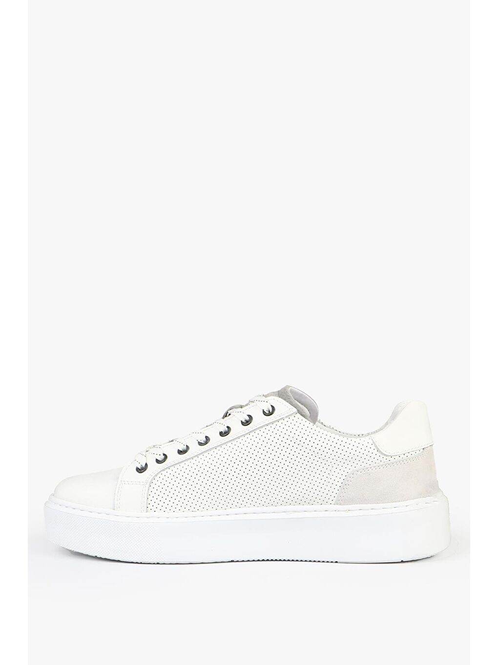 Hakiki Deri Orlean Beyaz Siyah Erkek Ayakkabı-2