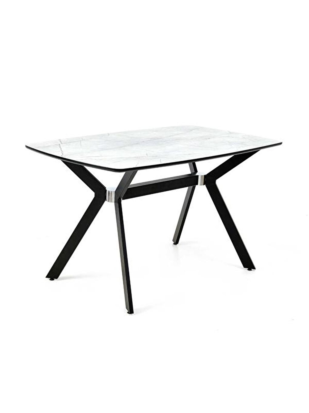 Mermer Desenli Masa - Gri / Siyah-1