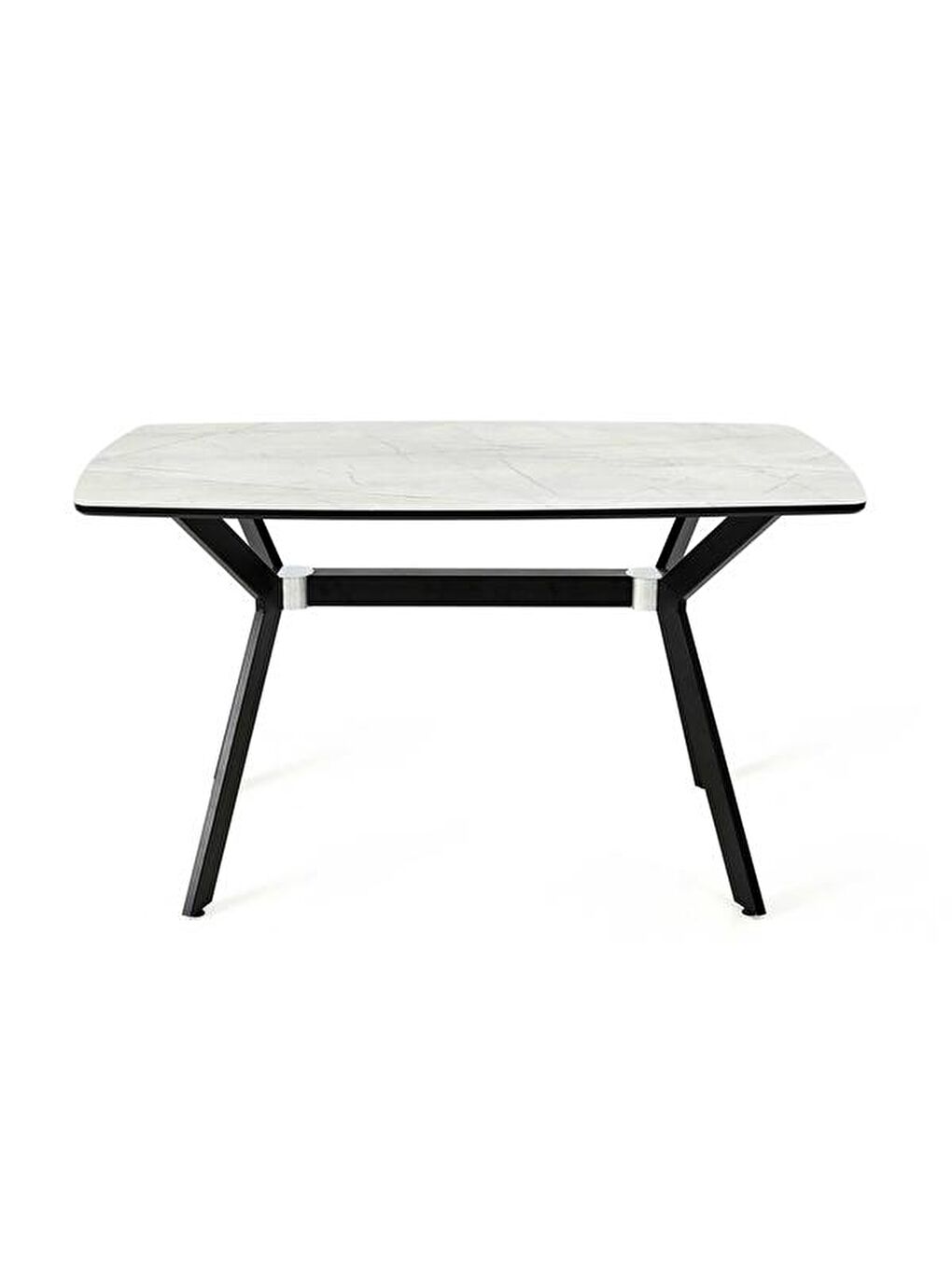 Mermer Desenli Masa - Gri / Siyah-2