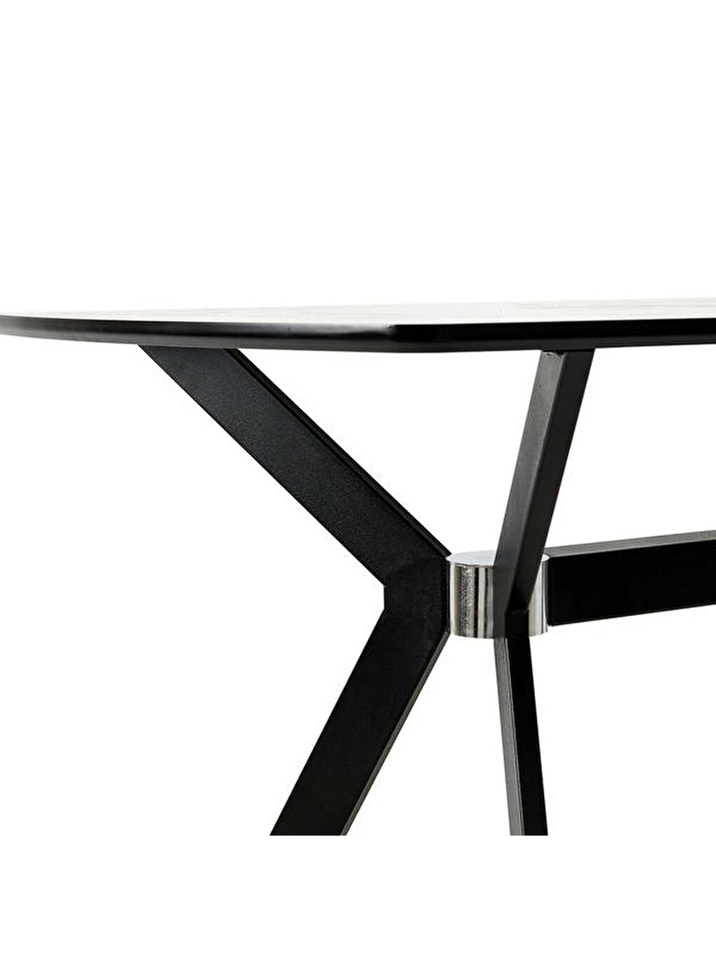 Mermer Desenli Masa - Gri / Siyah-5