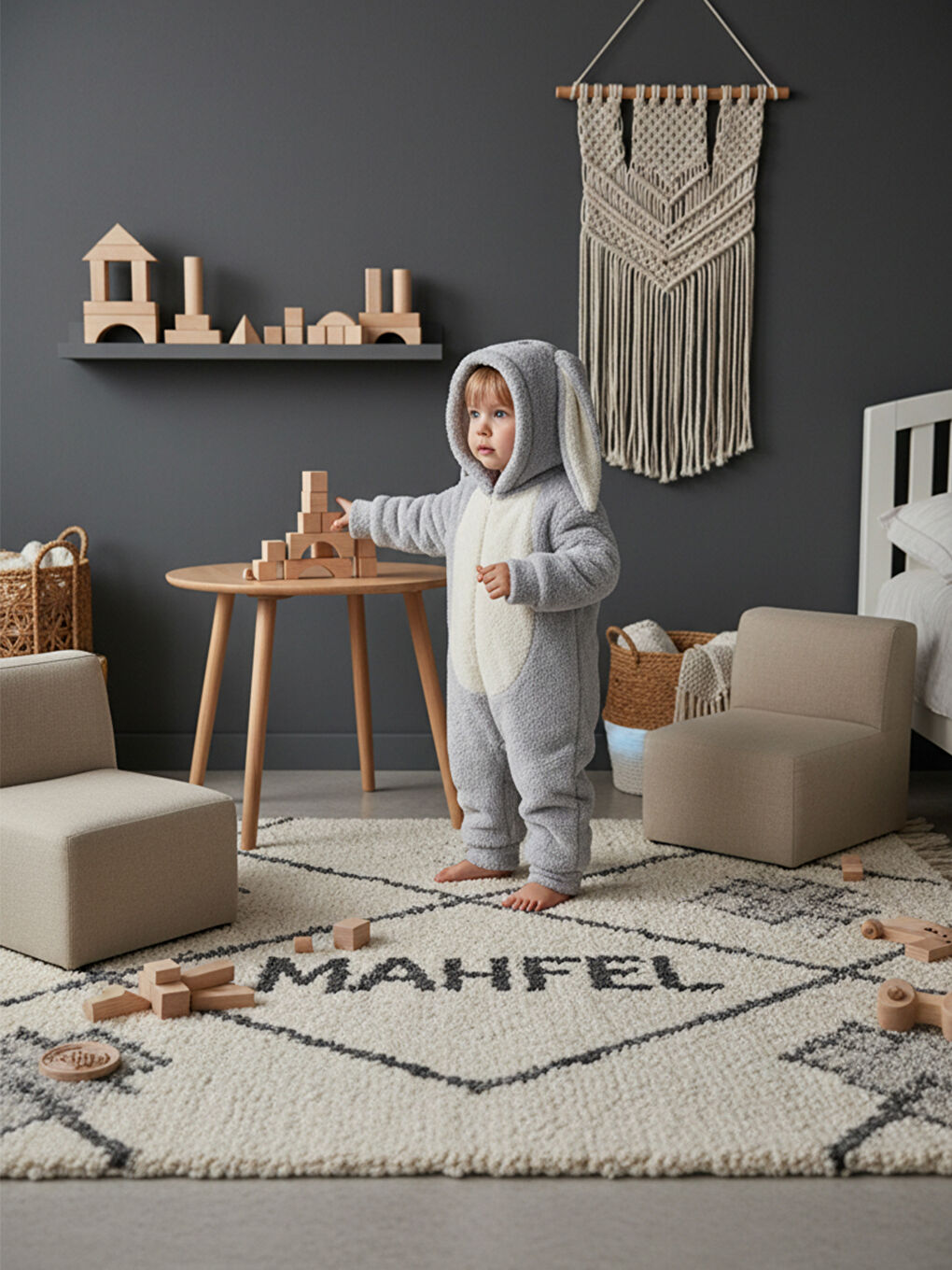 Welsoft Gri Desenli Kışlık  Uyku Tulumu 1–6 Yaş-5