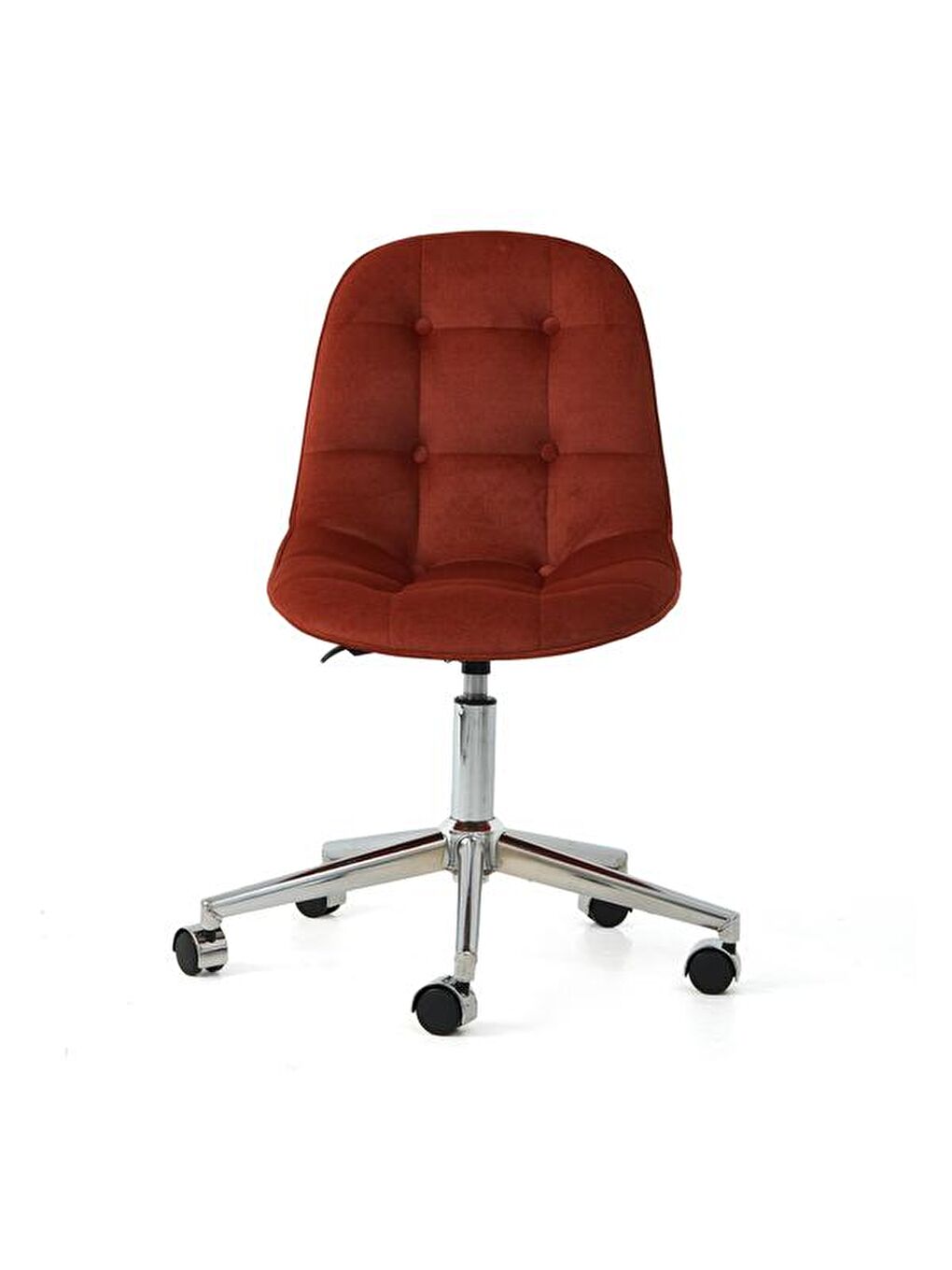 Kareli Çalışma Sandalyesi - Turuncu-4
