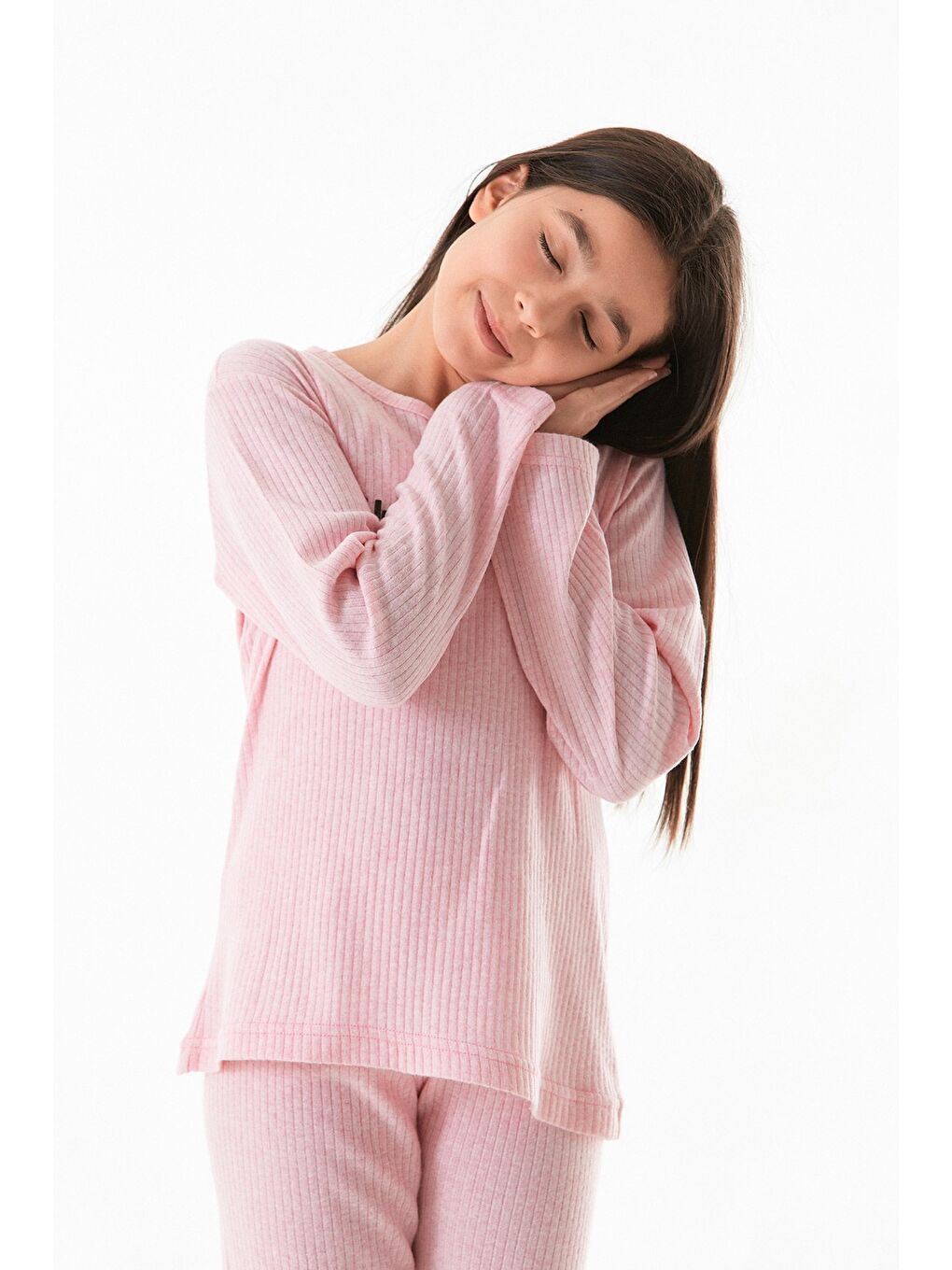 Pembe Love Baskılı Kız Çocuk Pijama Takımı-3