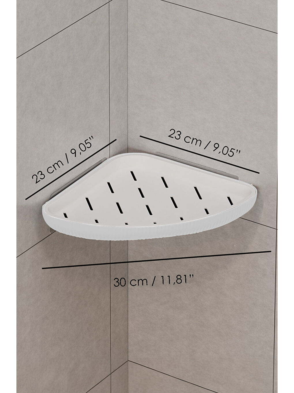 Beyaz 3 Adet Banyo Rafı-4