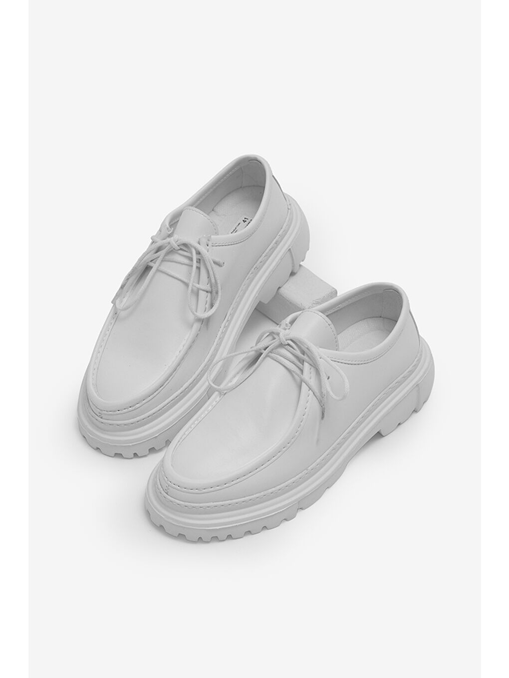 Erkek Beyaz Rahat Kalıp Erkek Klasik Ayakkabı-2