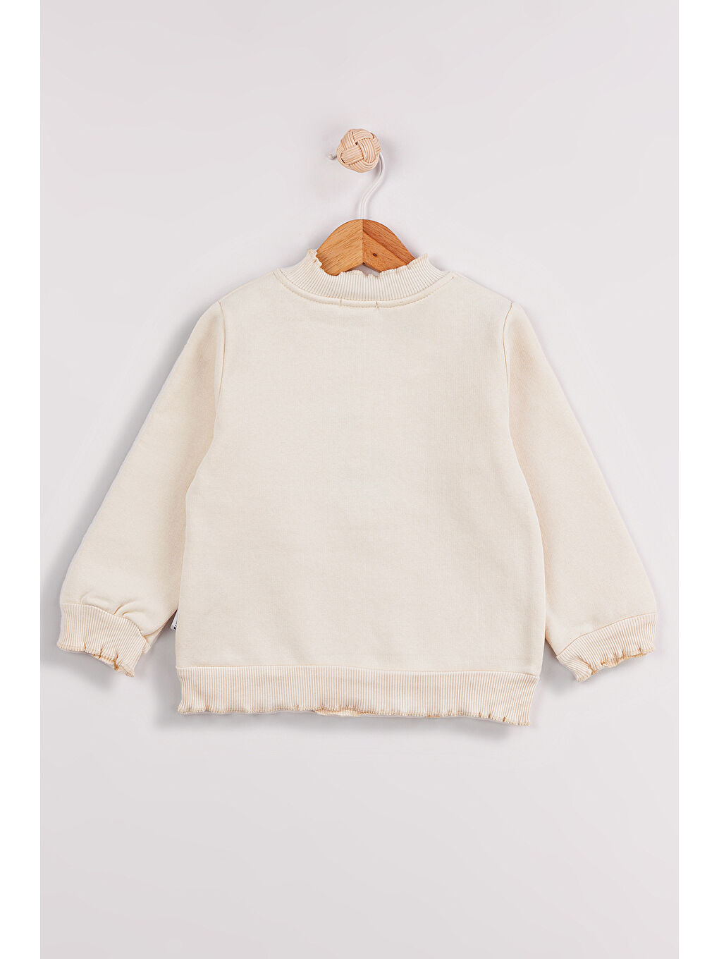 MİSSTUFFY Ekru Kız Çocuk 2'li Paket Basic Sweatshirt - 4