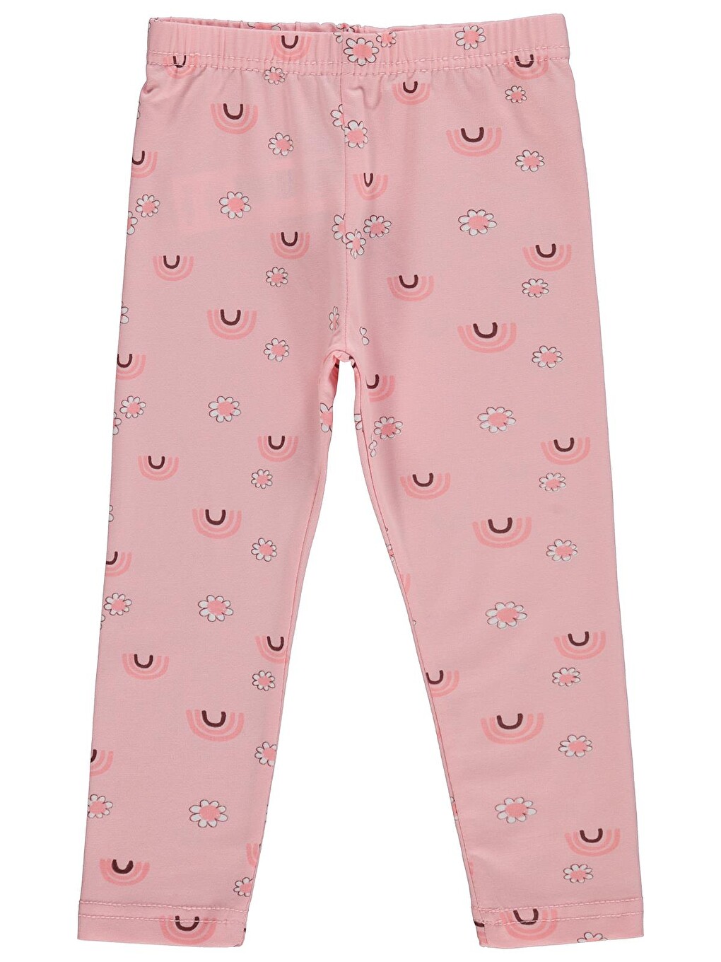 Pembe Girls Tavşan Desenli 2-5 Yaş Tayt Km - Pudra