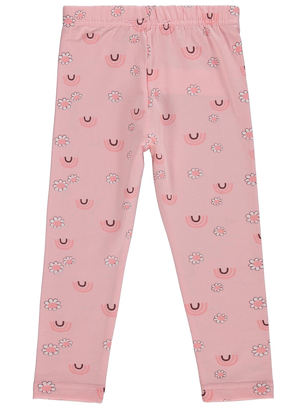 Pembe Girls Tavşan Desenli 2-5 Yaş Tayt Km - Pudra-1